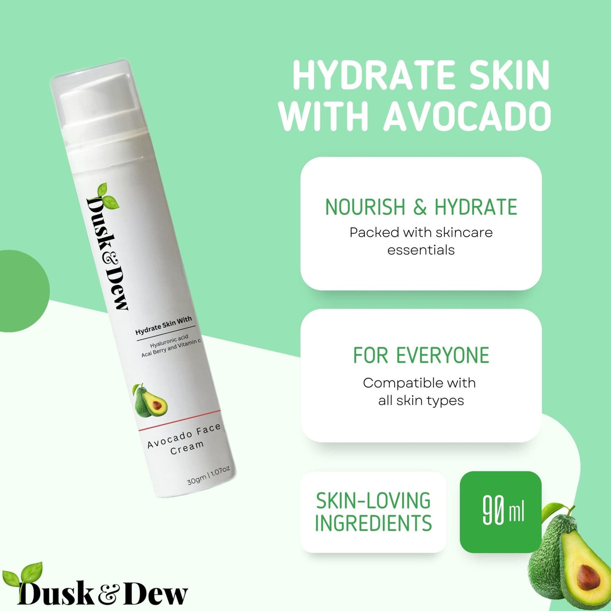 Avocado Face Cream - Dusk&Dew