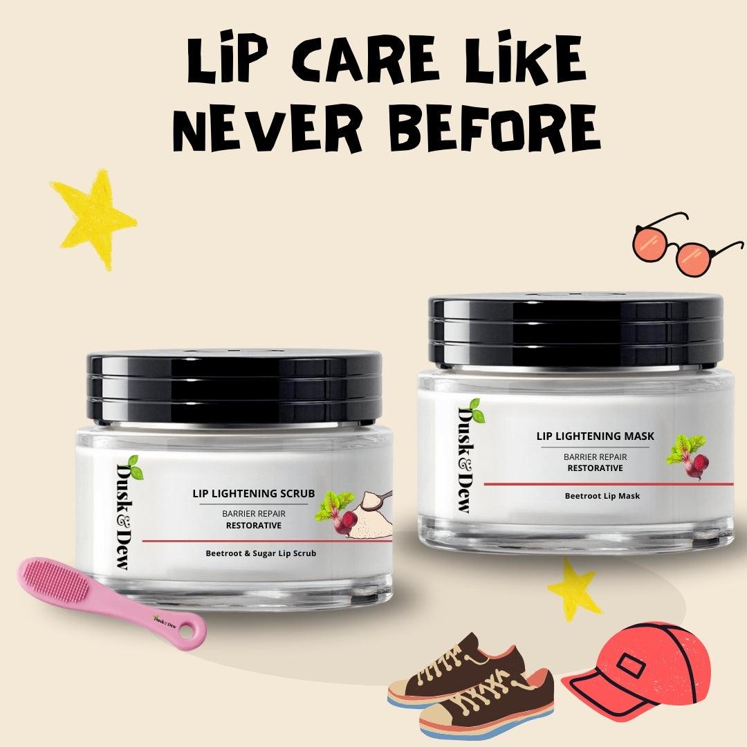 Lip Treatment Combo - Lip scrub and mask for dark lips - Dusk&Dew